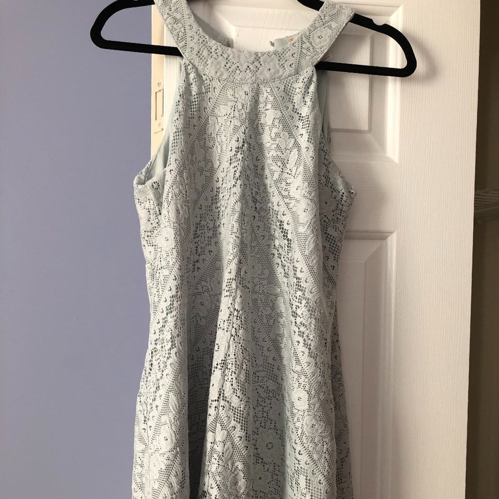 light mint green lace cocktail dress